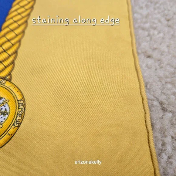 Hermès 'Les Tambours' Silk Scarf Gold Yellow - Picture 11 of 15